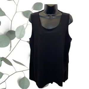 Worthington Black Sleeveless Tank Top Relaxed Fit